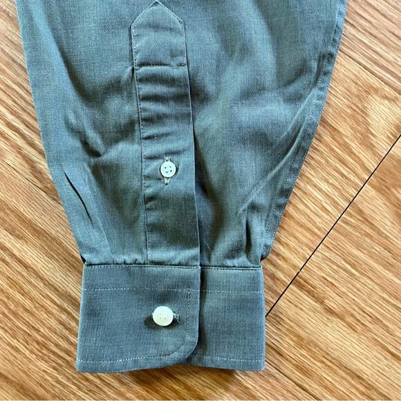 L.L. Bean Vintage Single Needle Green Button-up Shirt Mens Large - Picture 6 of 12